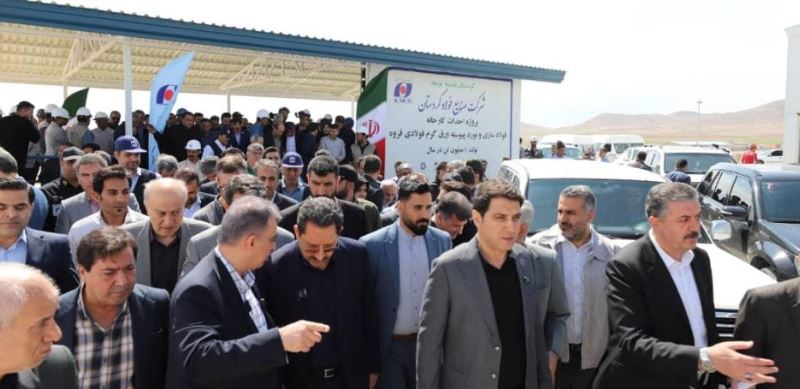 بازدید وزیر صنعت، معدن و تجارت از پروژه عظیم فولادسازی و نورد پیوسته ورق گرم قروه با مدیریت اجرایی ایریتک