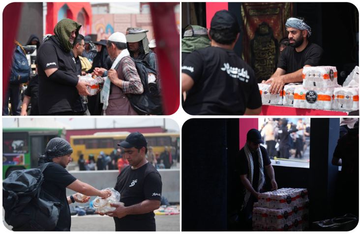 توزیع بیش از ۸۰۰ هزار بطری آب میان زائران حسینی
