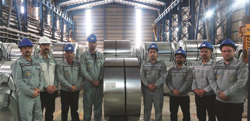 تولید ورق گالوانیزه با عرض ۷۰۰ میلی‌متر در کارخانه شماره ۲ شرکت ورق‌خودرو