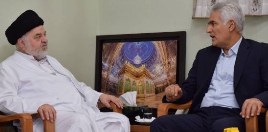 دیدار و گفتگوی دکتر بهزاد شیری مدیر عامل پست بانک ایران با حضرت آیت ا….سید جواد شهرستانی در قم