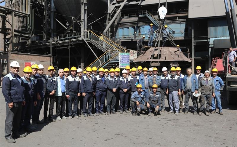 تعمیرات اساسی درجه ۳ کوره بلند شماره۱ ذوب آهن، ضامن تداوم تولید