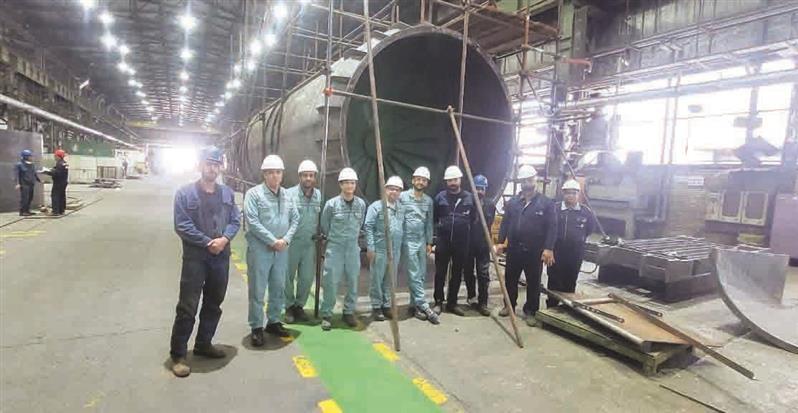 بومیسازی سیستم اگزوز دود «تاندممیل» نورد سرد در کارگاه اسکلت فلزی فولاد مبارکه