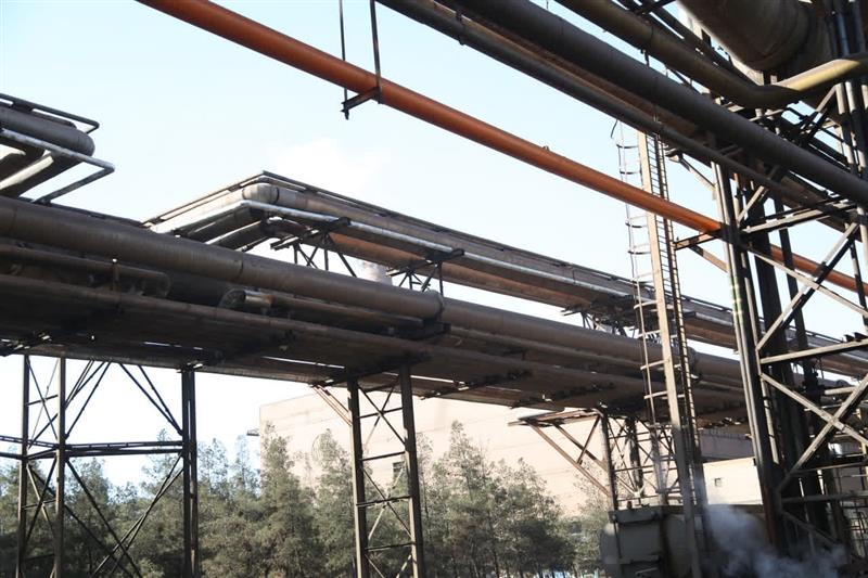 خط بخار اختصاصی کوره بلند یک ذوب آهن اصفهان احداث شد