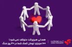 همدلی ۱۰۰ میلیارد تومانی کاربران اپلیکیشن «آپ» همدلی ۱۰۰ میلیارد تومانی کاربران اپلیکیشن «آپ»