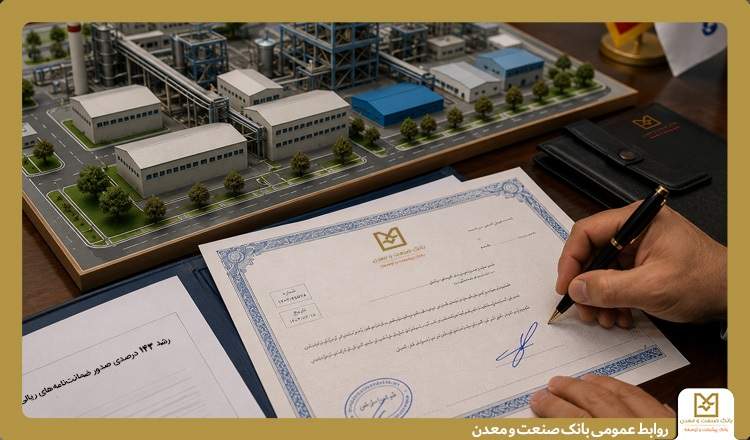 رشد ۱۴۳ درصدی صدور ضمانتنامههای ریالی بانک صنعت و معدن در سهماهه نخست سال جاری